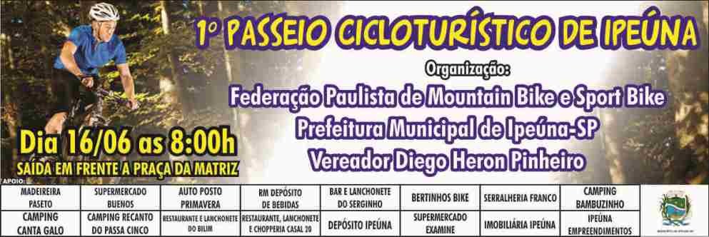 1º PASSEIO CICLOTURÍSTICO DE IPEÚNA