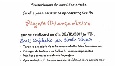 Projeto Criança Ativa faz apresentação de fim de ano