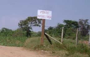 Prefeitura interdita ponte na zona rural para manutenção 