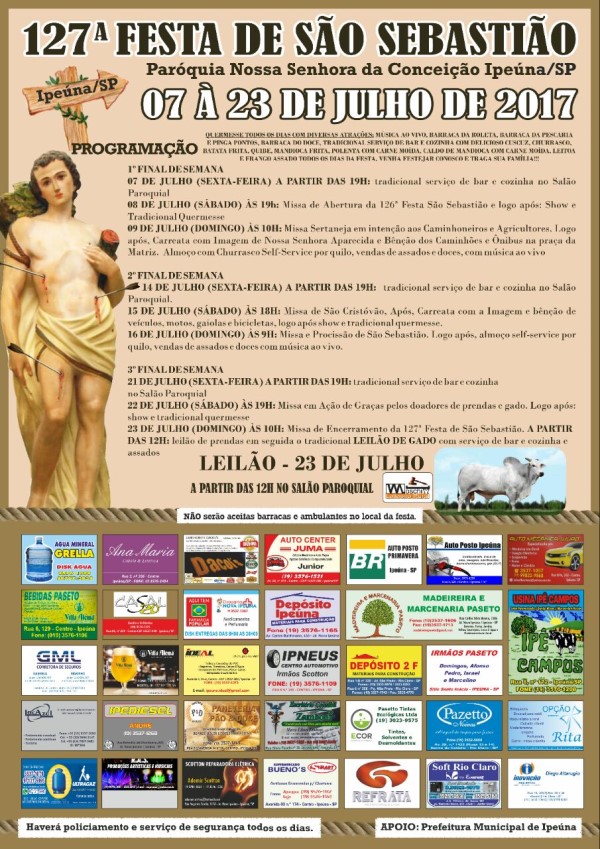 127ª Festa de São Sebastião - 2017